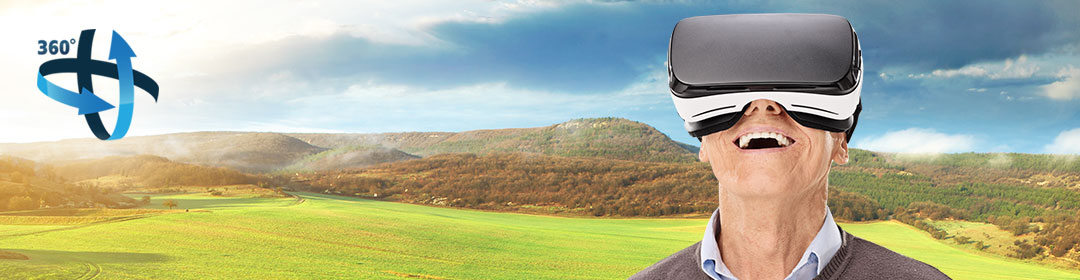 Mann mit VR Brille